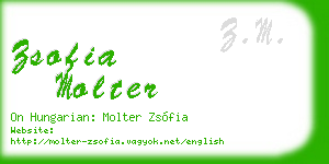 zsofia molter business card