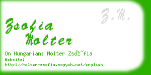 zsofia molter business card